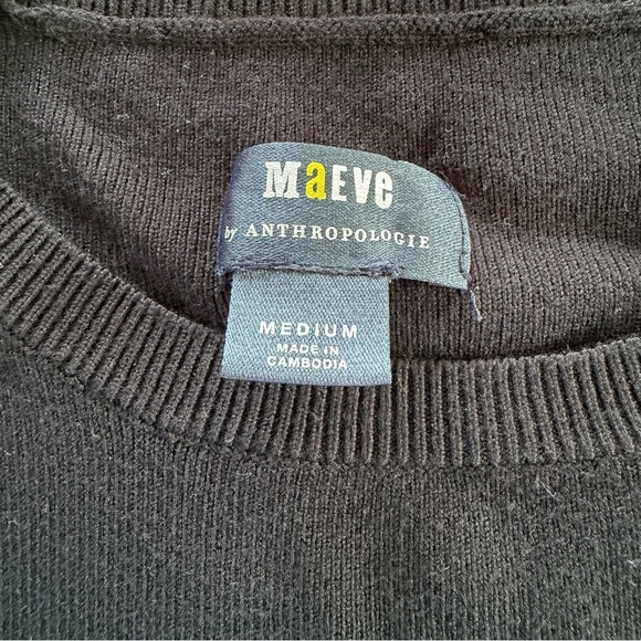 Maeve by Anthropologie Black Long Sleeve Sweater Size Medium - Picture 3 of 4